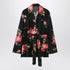 Dolce & Gabbana Vanity Rose Print Silk Shirt Black
