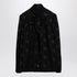 Dolce & Gabbana Black Jacquard Silk Satin Shirt with DG Logo Black