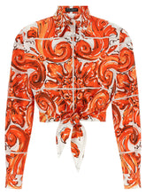 Dolce & Gabbana Maiolica Shirt Orange