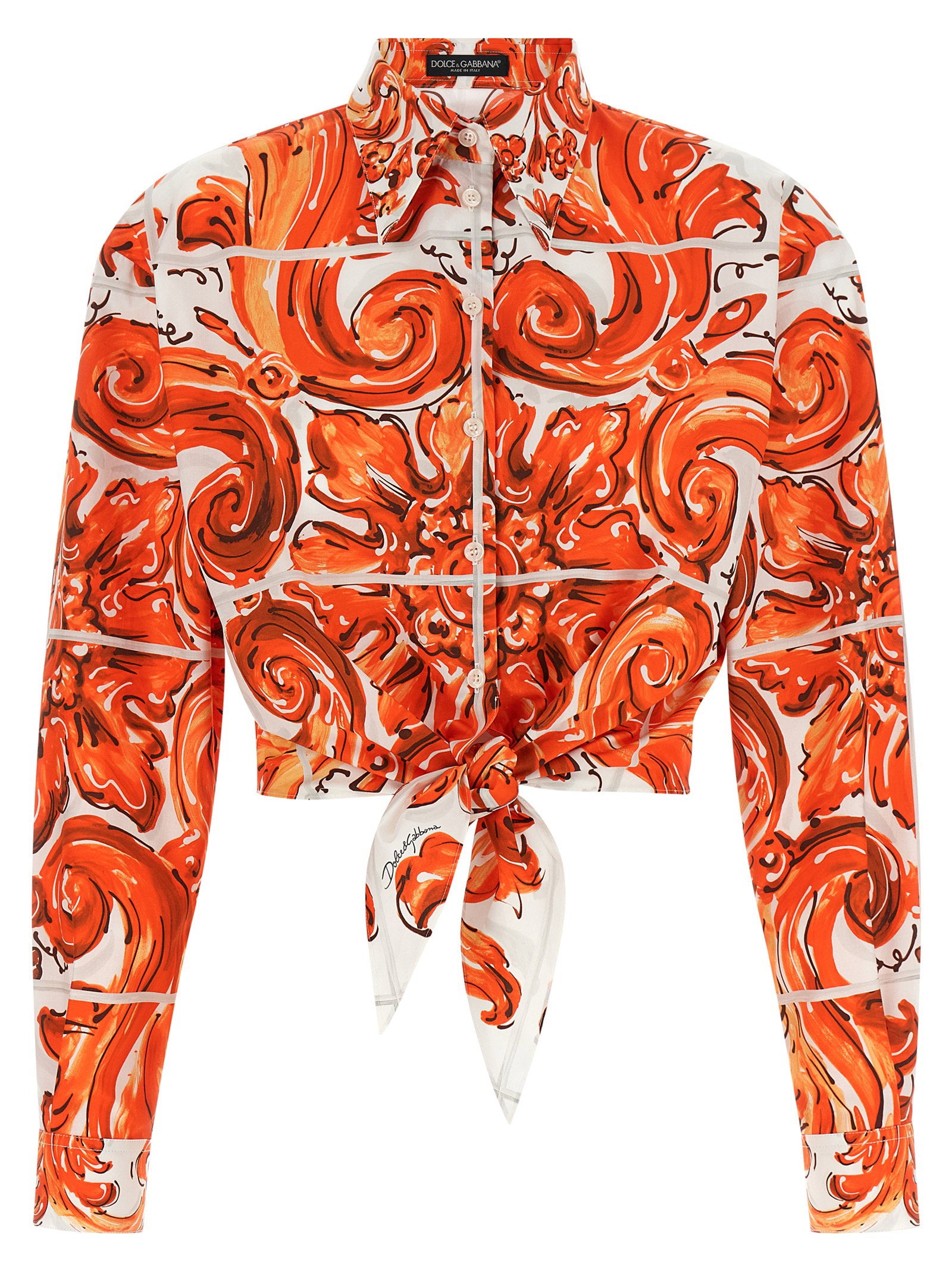 Dolce &amp; Gabbana Maiolica Shirt Orange