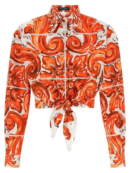 Dolce &amp; Gabbana Maiolica Shirt Orange