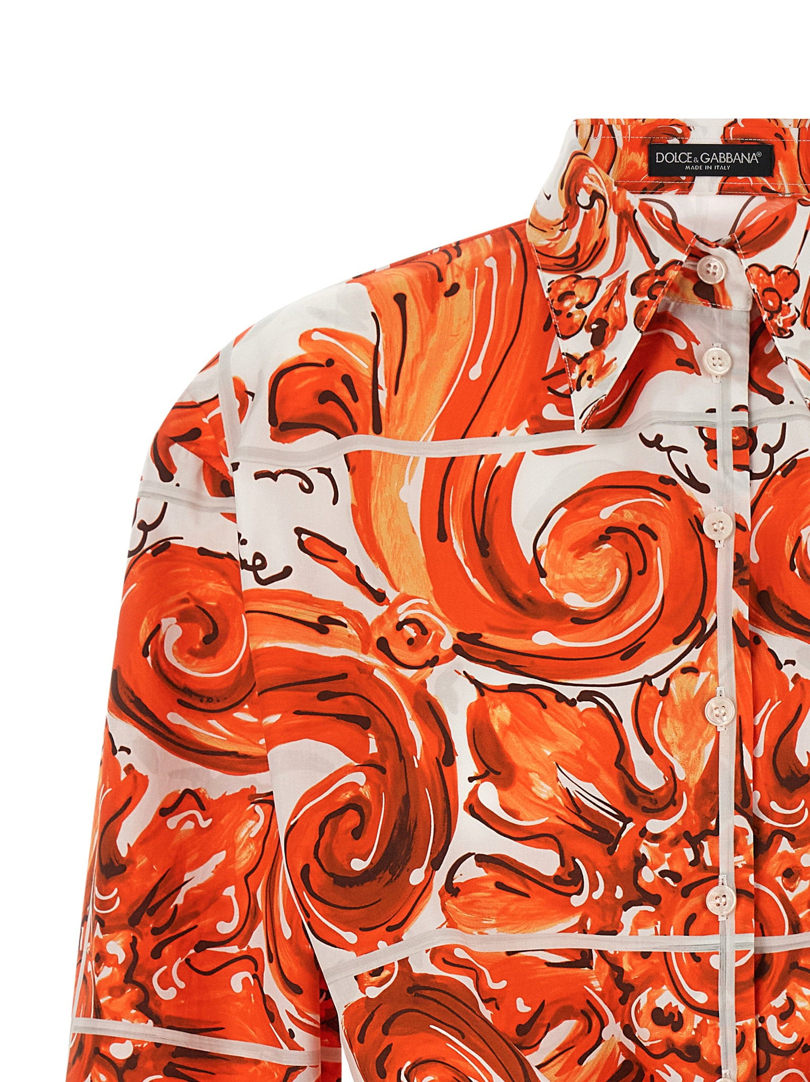 Dolce &amp; Gabbana Maiolica Shirt Orange