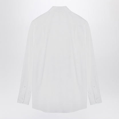 Dolce &amp; Gabbana White Cotton Poplin Shirt with Pointed Collar White