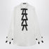 Dolce & Gabbana White Silk Shirt with Black Bow Detailing White