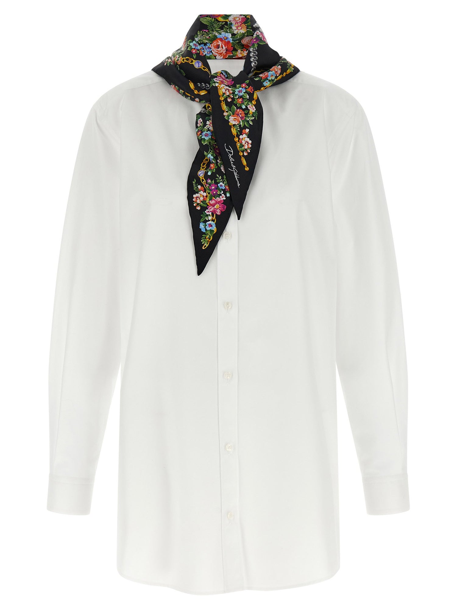 Dolce &amp; Gabbana Shirt With Scarf White
