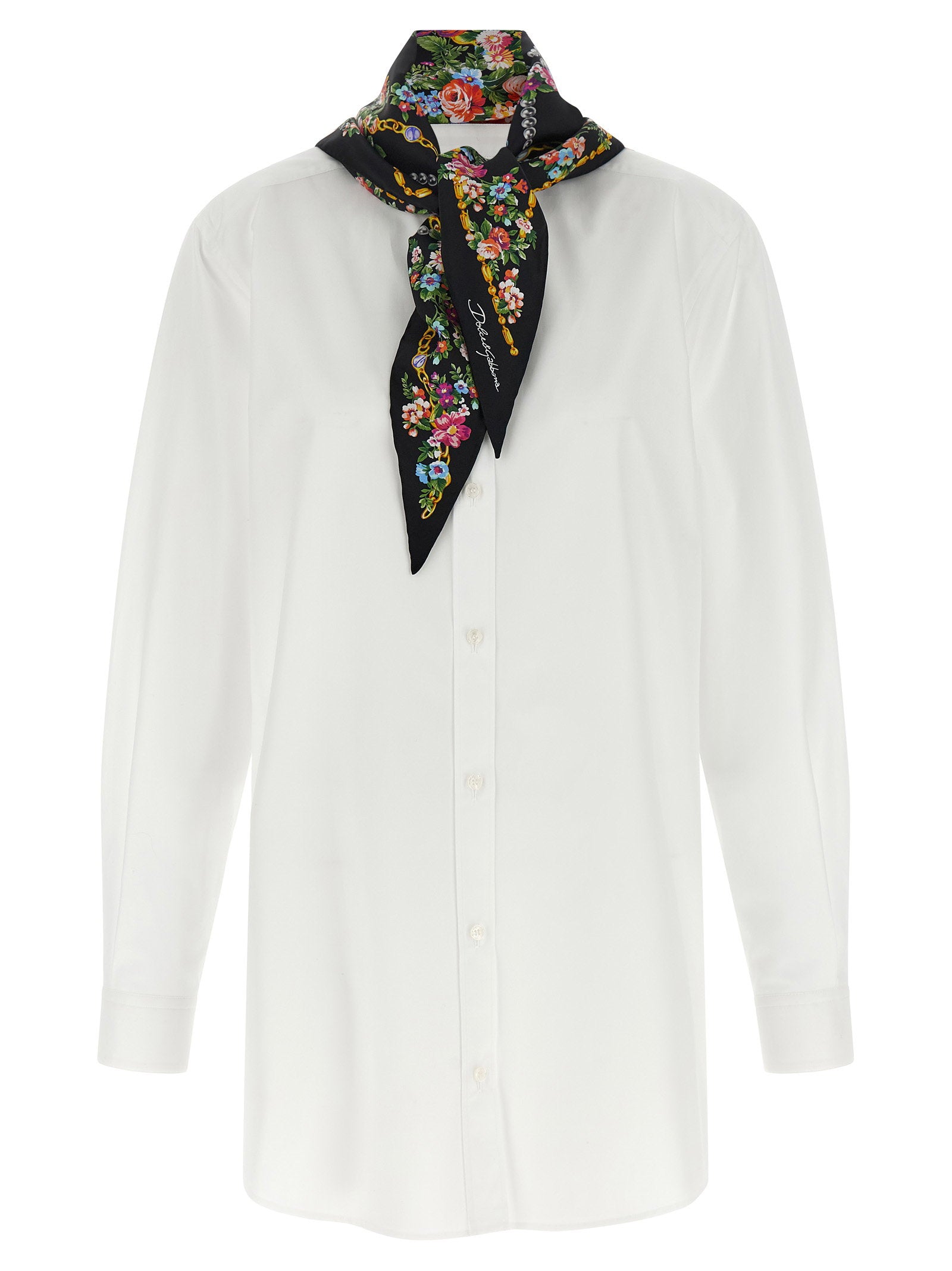 Dolce &amp; Gabbana Shirt With Scarf White