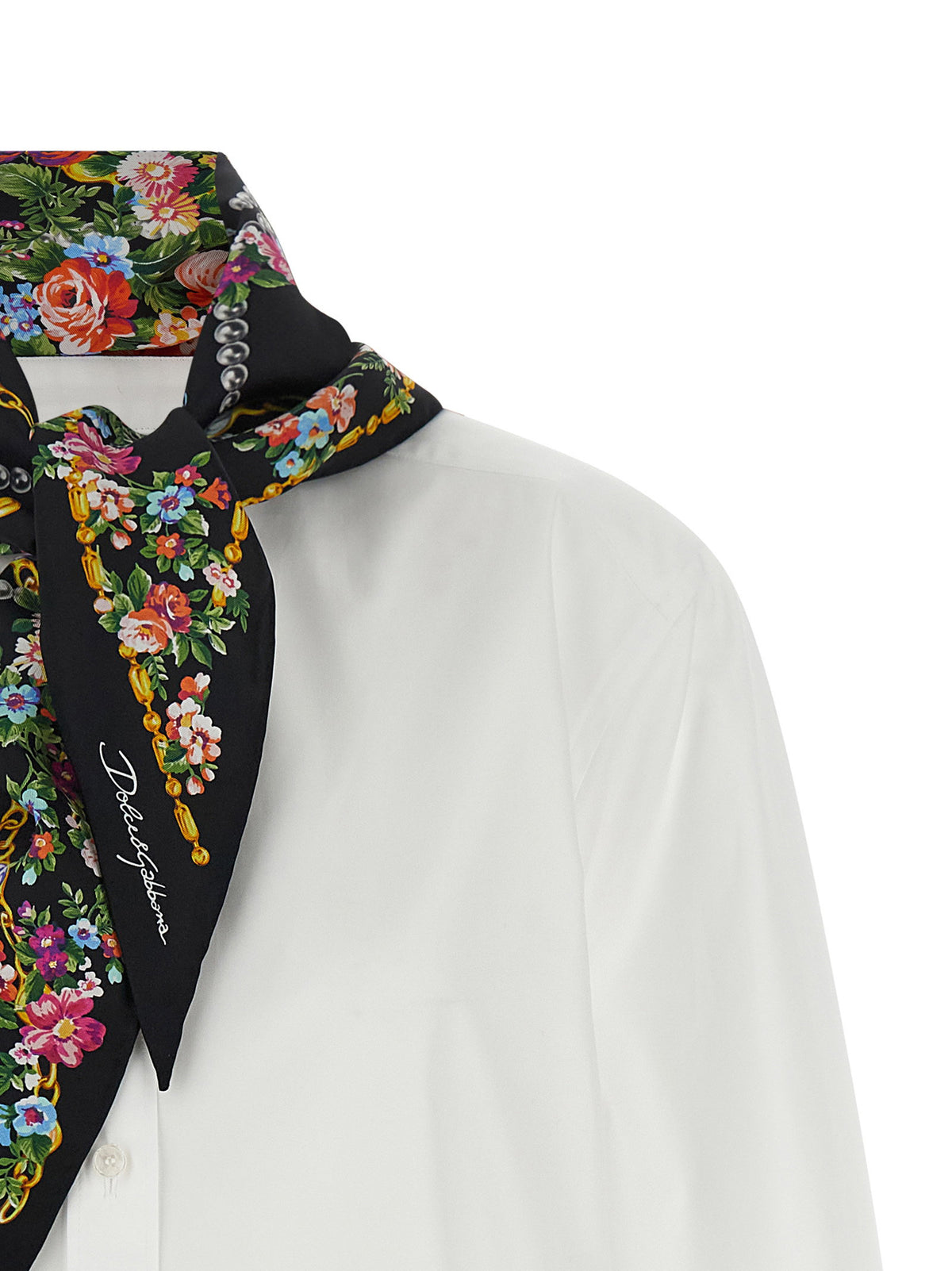Dolce &amp; Gabbana Shirt With Scarf White