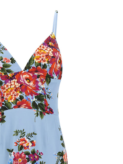 Dolce &amp; Gabbana Mazzo Di Fiori Print Dress Light blue