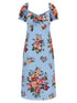 Dolce & Gabbana Mazzo Di Fiori Print Dress Light blue