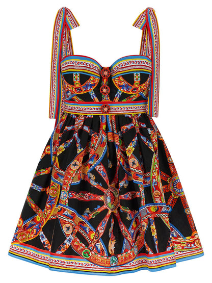 Dolce &amp; Gabbana Carretto Dress Multicolor