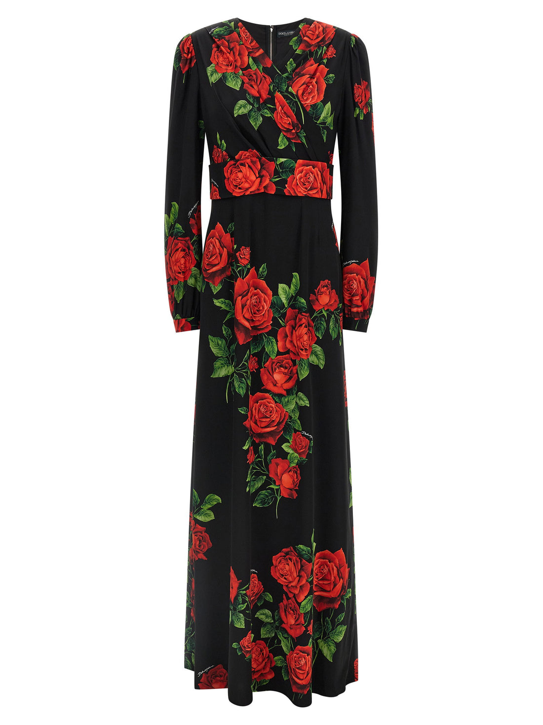 Dolce & Gabbana Rose Dress Red