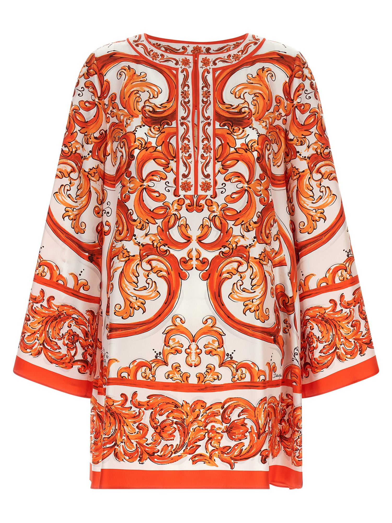 Dolce &amp; Gabbana Maiolica Dress Orange