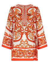 Dolce & Gabbana Maiolica Dress Orange