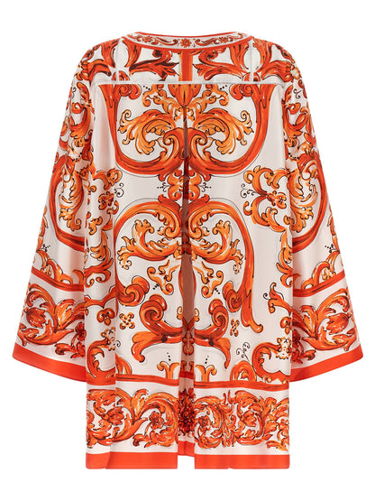 Dolce &amp; Gabbana Maiolica Dress Orange