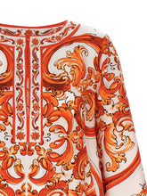 Dolce & Gabbana Maiolica Dress Orange