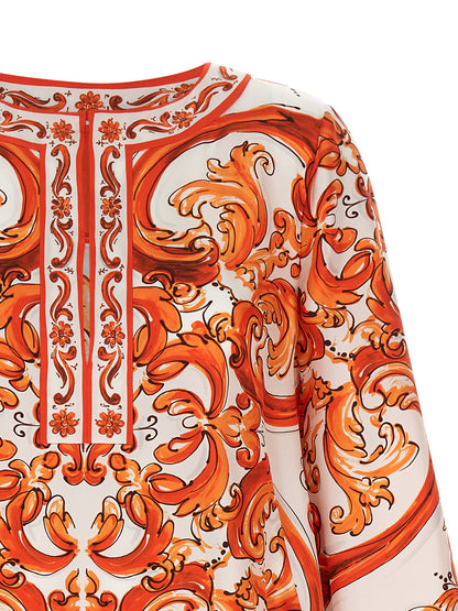 Dolce &amp; Gabbana Maiolica Dress Orange
