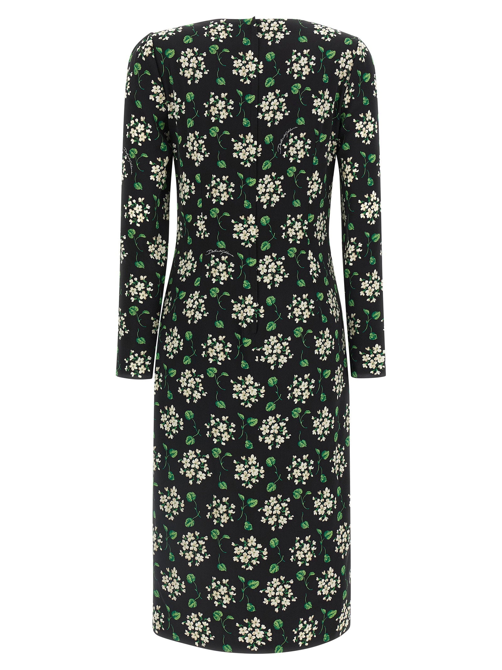 Dolce &amp; Gabbana Flower Print Dress Black