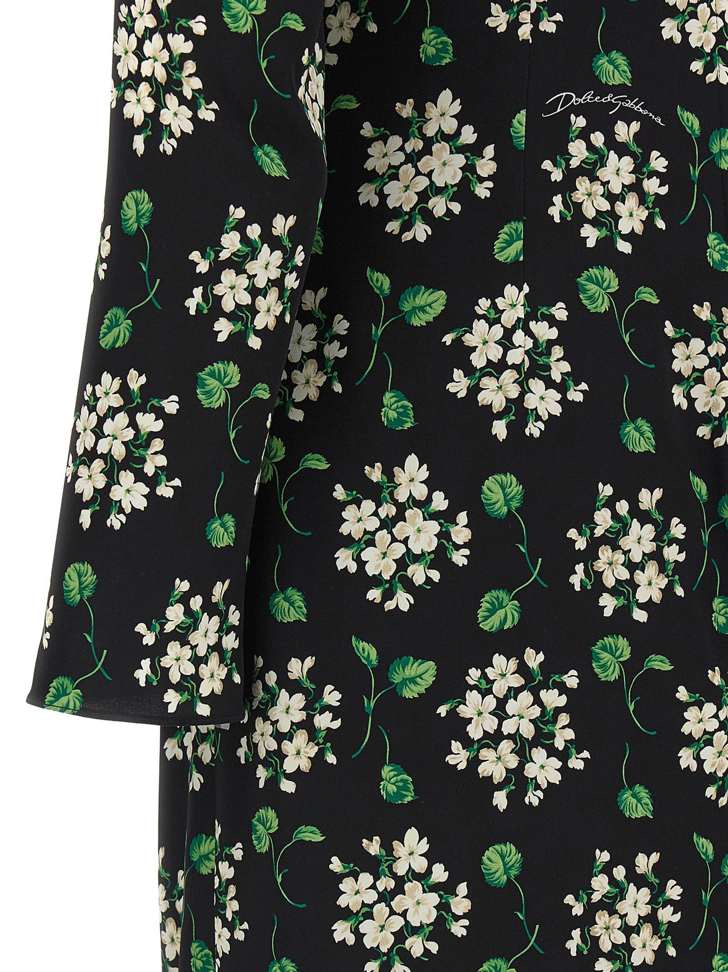 Dolce &amp; Gabbana Flower Print Dress Black