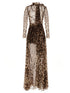 Dolce & Gabbana Silk Blend Dress Brown