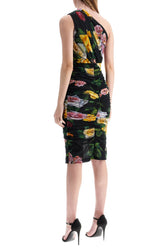 Dolce & Gabbana elegant black dress in polyamide with floral pattern