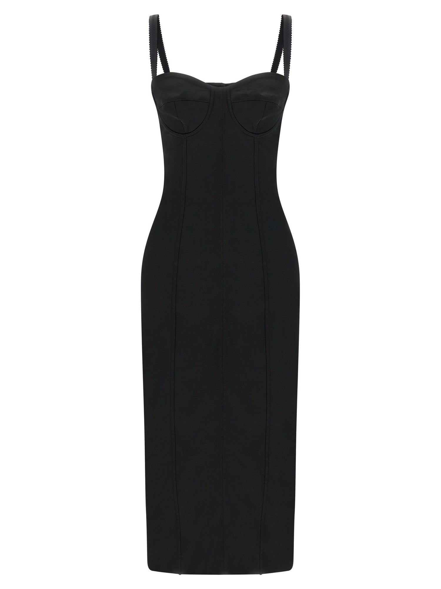 Dolce &amp; Gabbana Black Sicily Bra Corset Dress Black