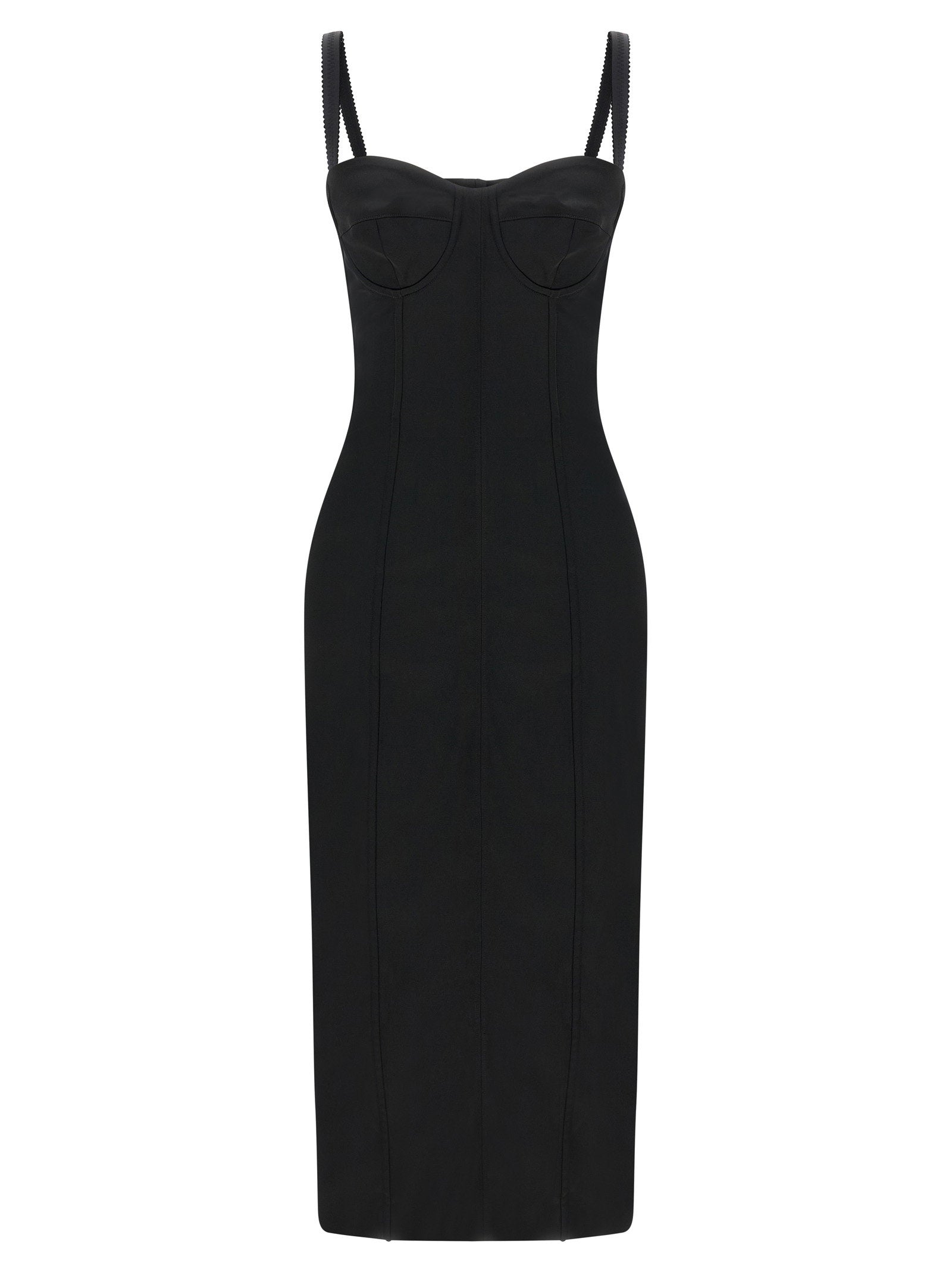 Dolce &amp; Gabbana Black Sicily Bra Corset Dress Black