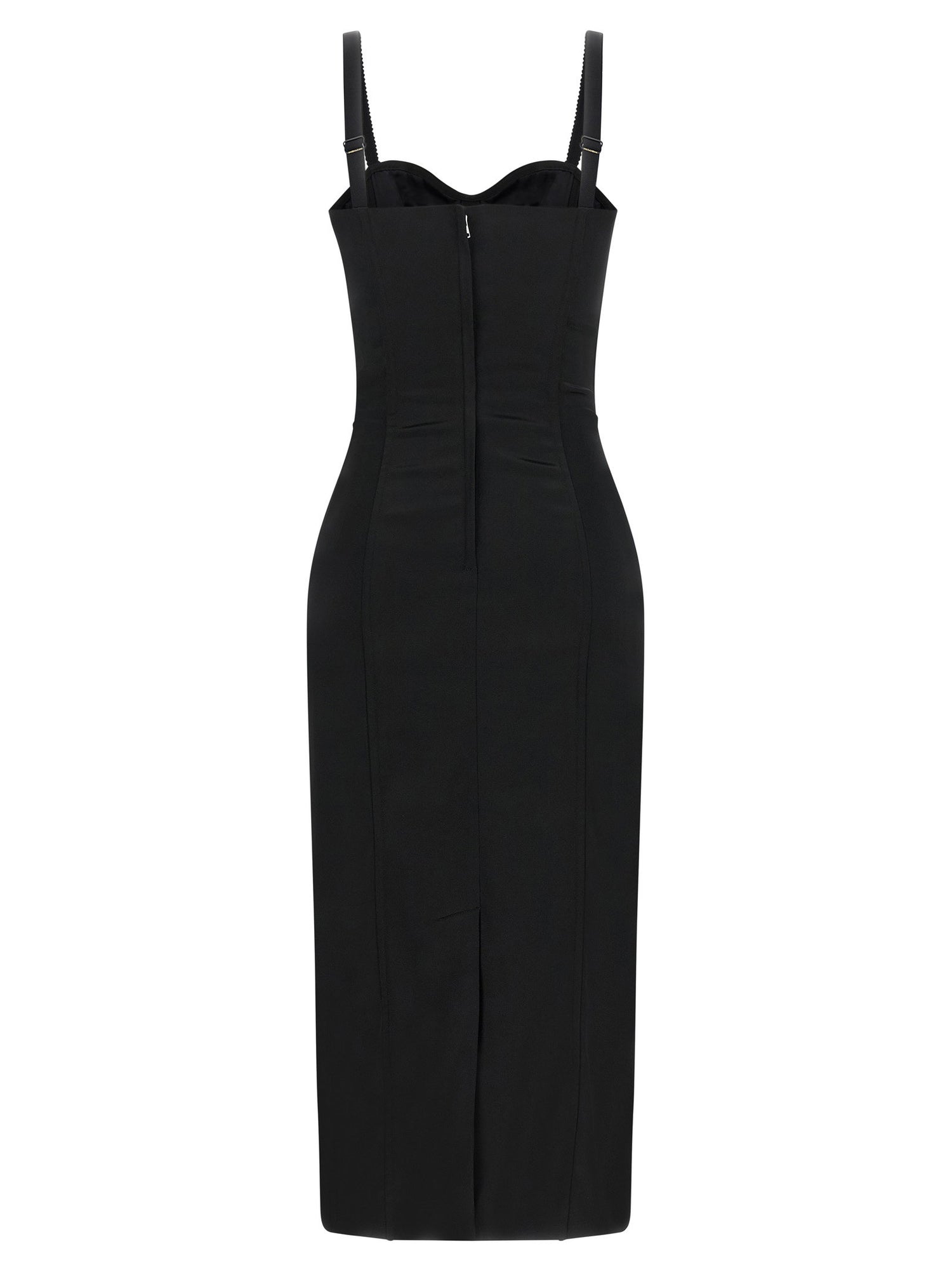Dolce &amp; Gabbana Black Sicily Bra Corset Dress Black
