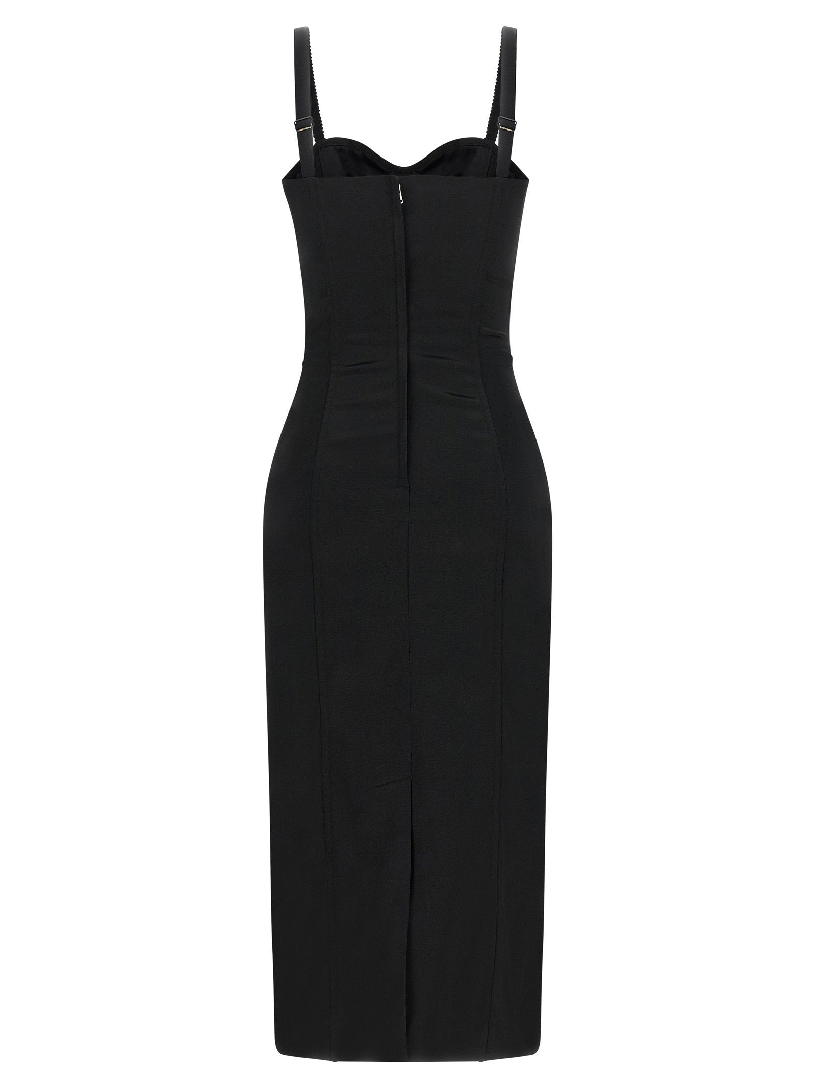 Dolce &amp; Gabbana Black Sicily Bra Corset Dress Black