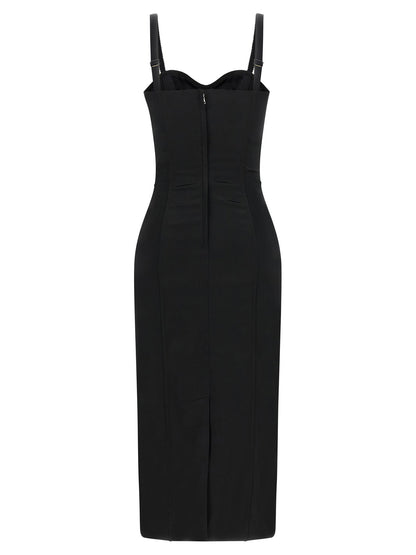 Dolce &amp; Gabbana Black Sicily Bra Corset Dress Black