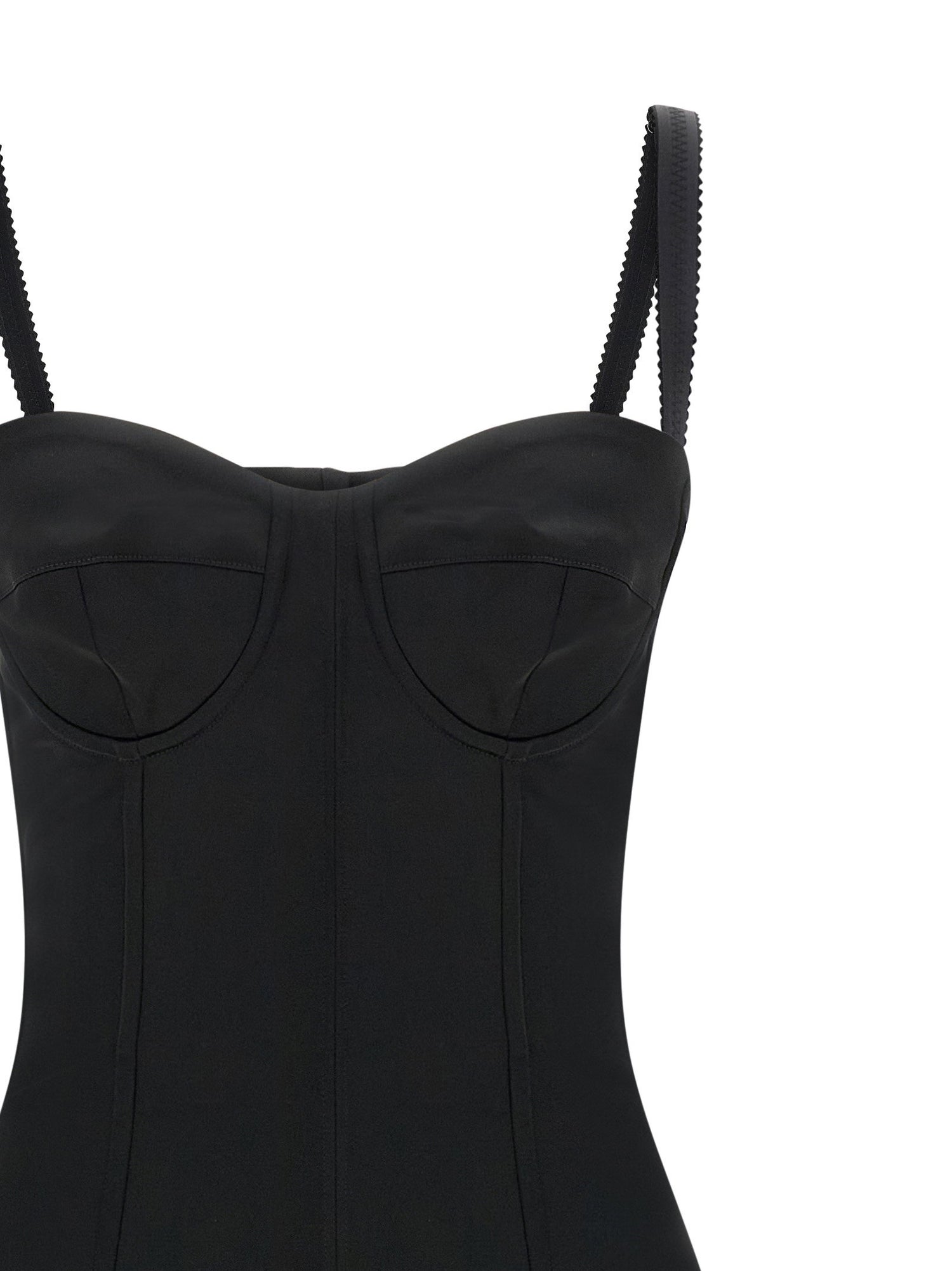 Dolce &amp; Gabbana Black Sicily Bra Corset Dress Black