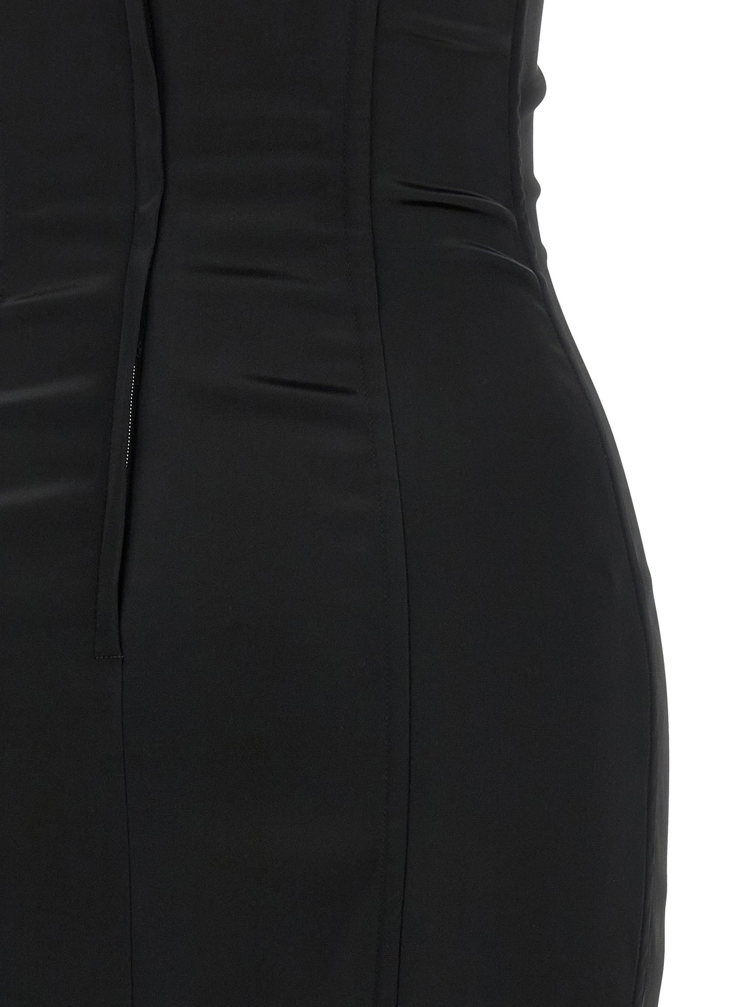 Dolce &amp; Gabbana Black Sicily Bra Corset Dress Black