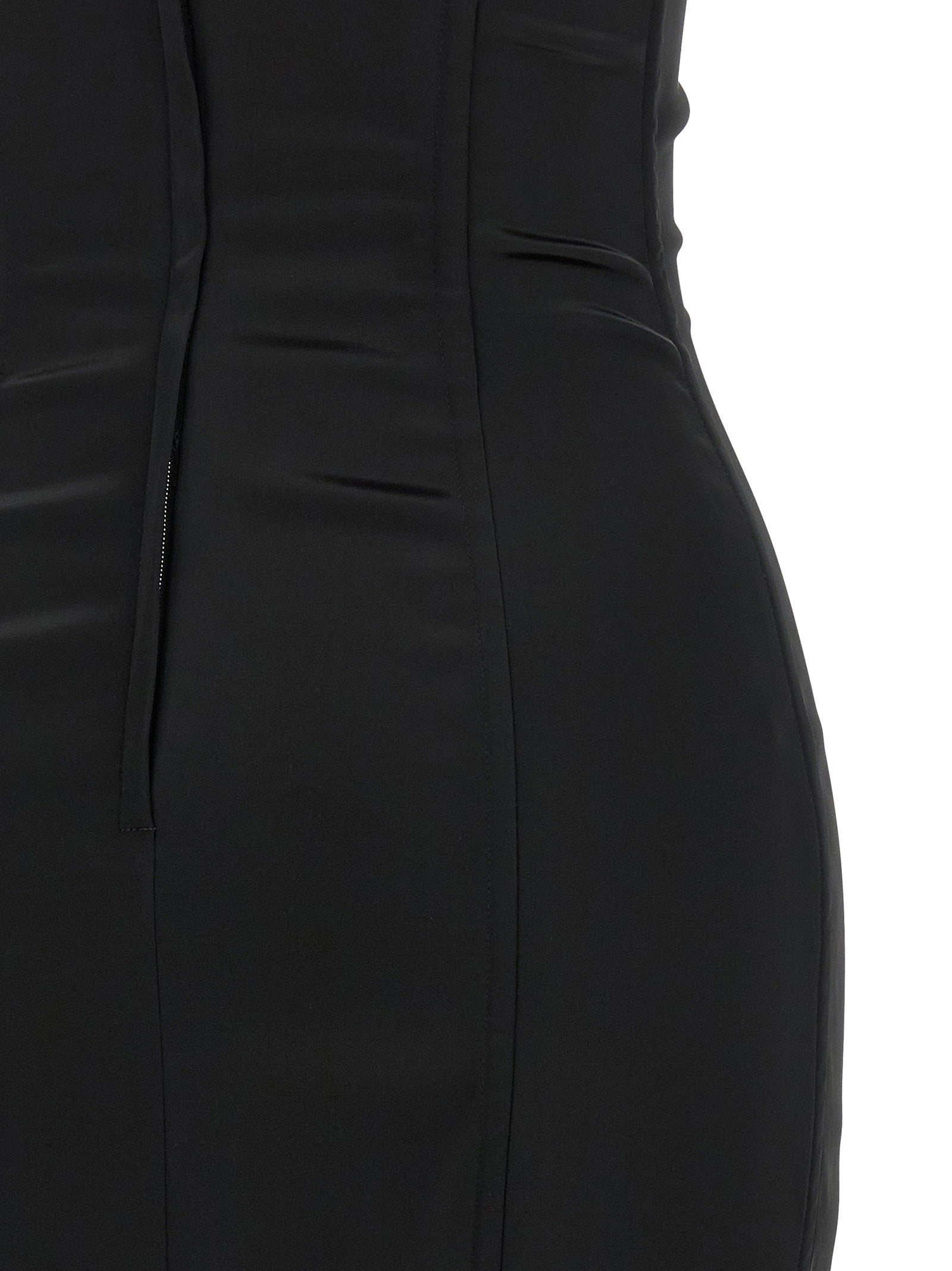 Dolce &amp; Gabbana Black Sicily Bra Corset Dress Black