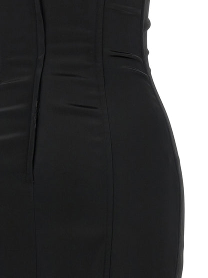 Dolce &amp; Gabbana Black Sicily Bra Corset Dress Black