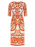 Dolce & Gabbana Maiolica Dress Orange