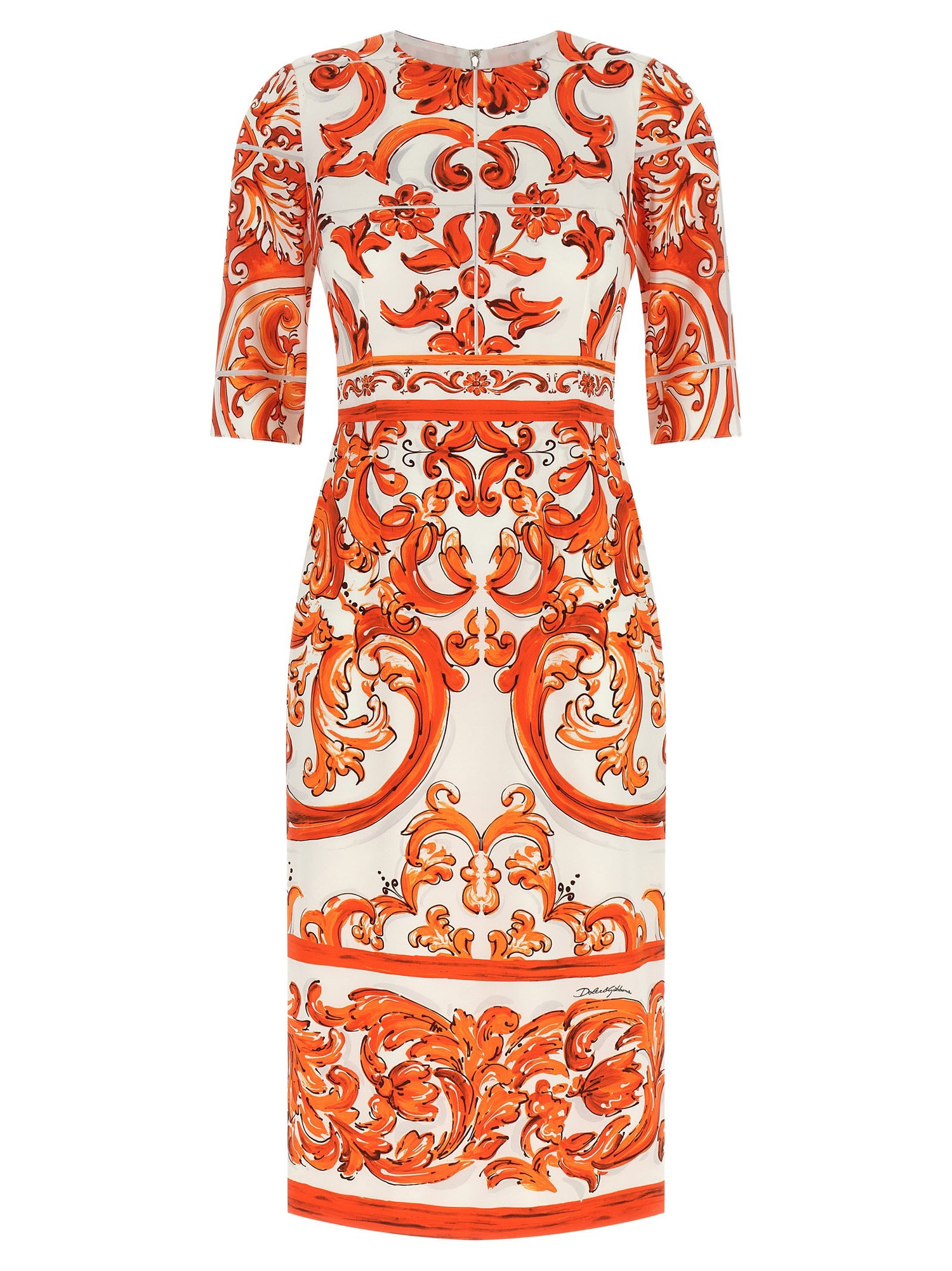 Dolce &amp; Gabbana Maiolica Dress Orange