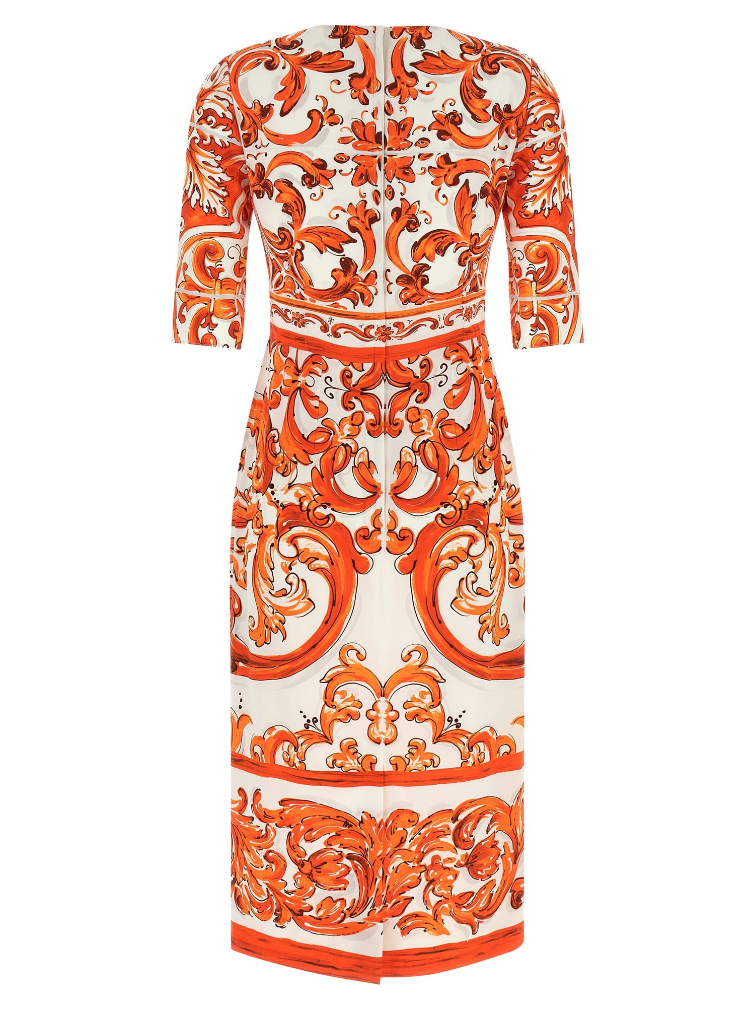 Dolce &amp; Gabbana Maiolica Dress Orange