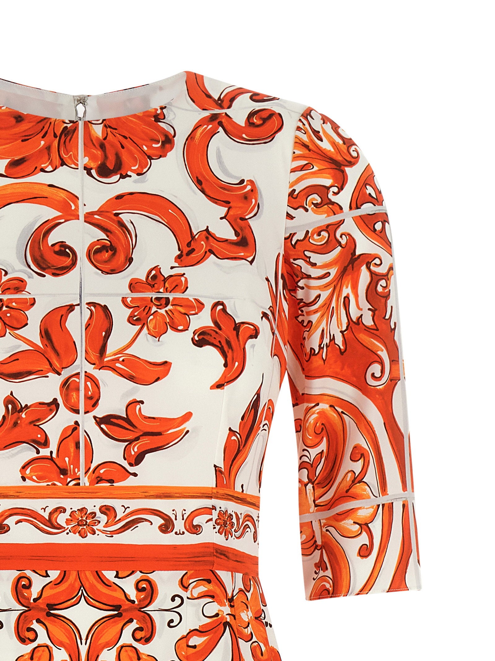 Dolce &amp; Gabbana Maiolica Dress Orange