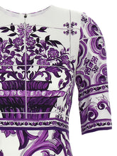 Dolce & Gabbana Maiolica Print Dress Purple