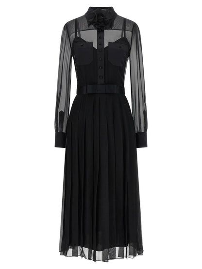 Dolce &amp; Gabbana Chiffon Dress Black