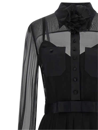 Dolce &amp; Gabbana Chiffon Dress Black
