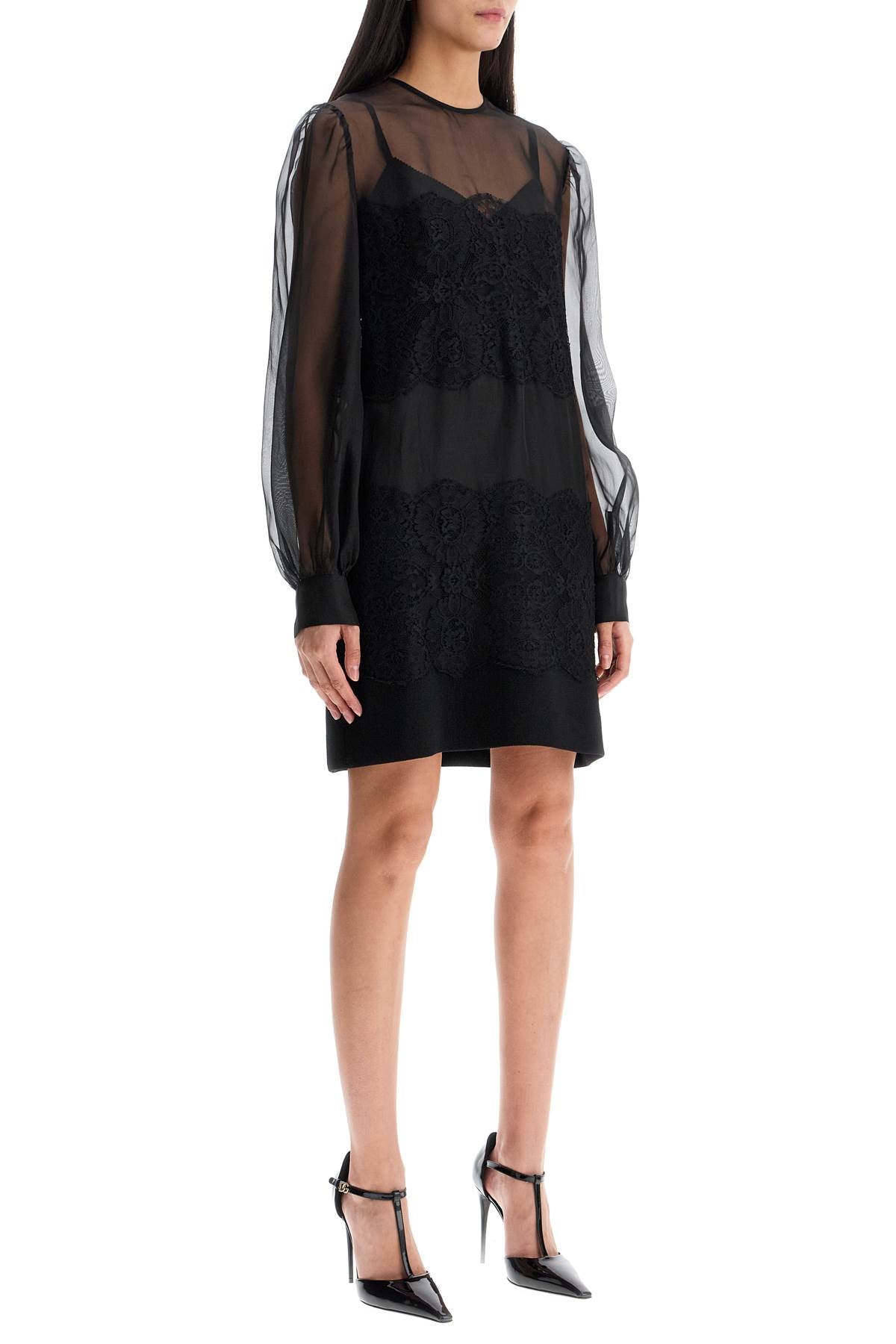 Dolce &amp; Gabbana Short organza and lace dress