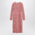 Dolce & Gabbana Pink Lace Long-Sleeve Tubino Dress Pink