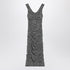 Dolce & Gabbana Diagonal Silk-Blend Midi Dress With Draped Off-Shoulder White
