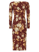 Dolce & Gabbana Rose Print Dress Multicolor