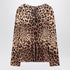 Dolce & Gabbana Silk-Blend Leopard-Print Long-Sleeve Top Print