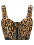Dolce & Gabbana Sweetheart Neckline Top Brown