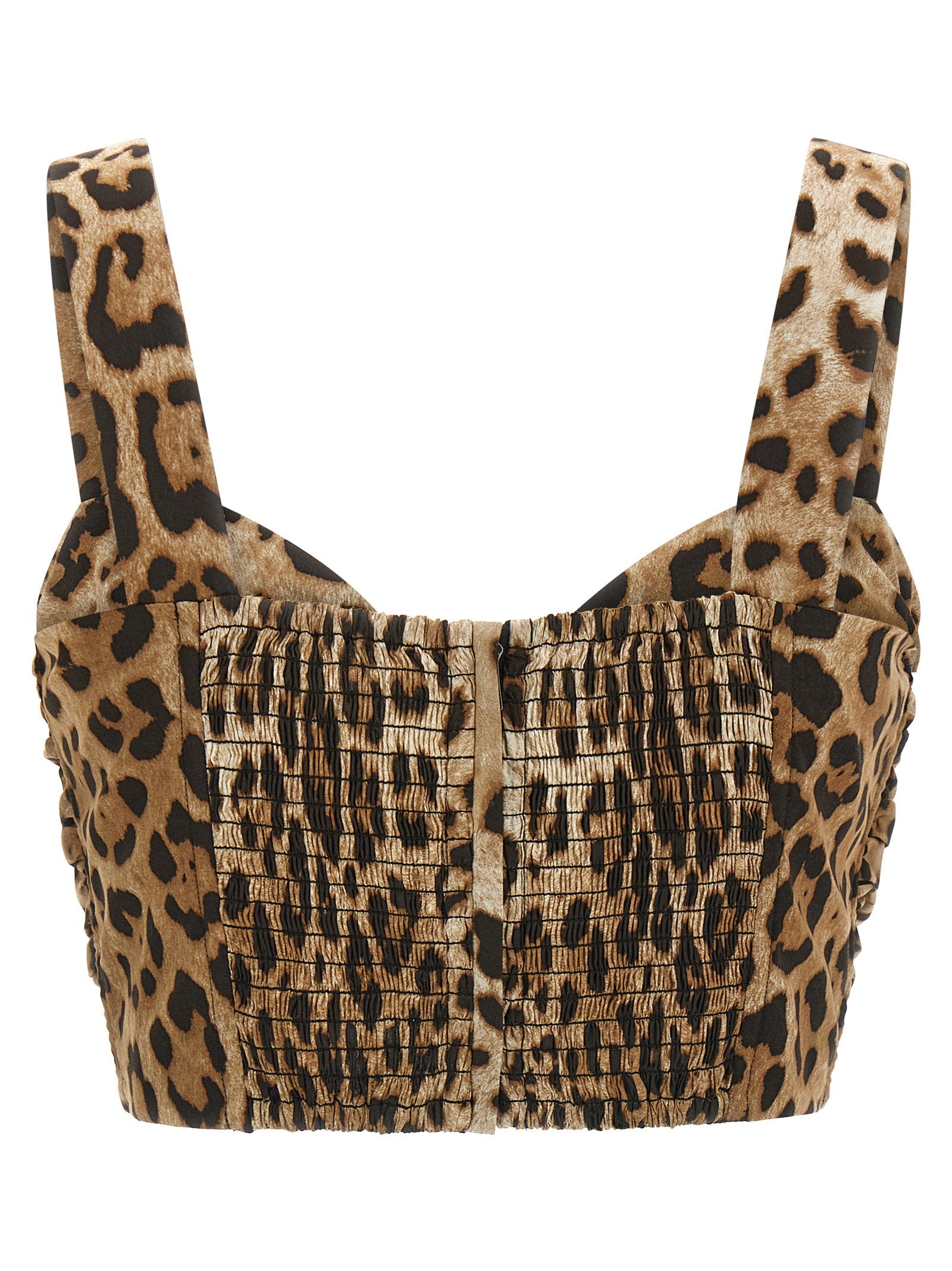 Dolce &amp; Gabbana Sweetheart Neckline Top Brown