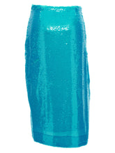 Ganni Sequin Midi Skirt Light blue