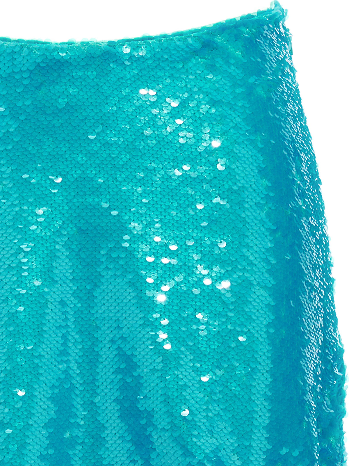 Ganni Sequin Midi Skirt Light blue
