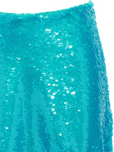 Ganni Sequin Midi Skirt Light blue